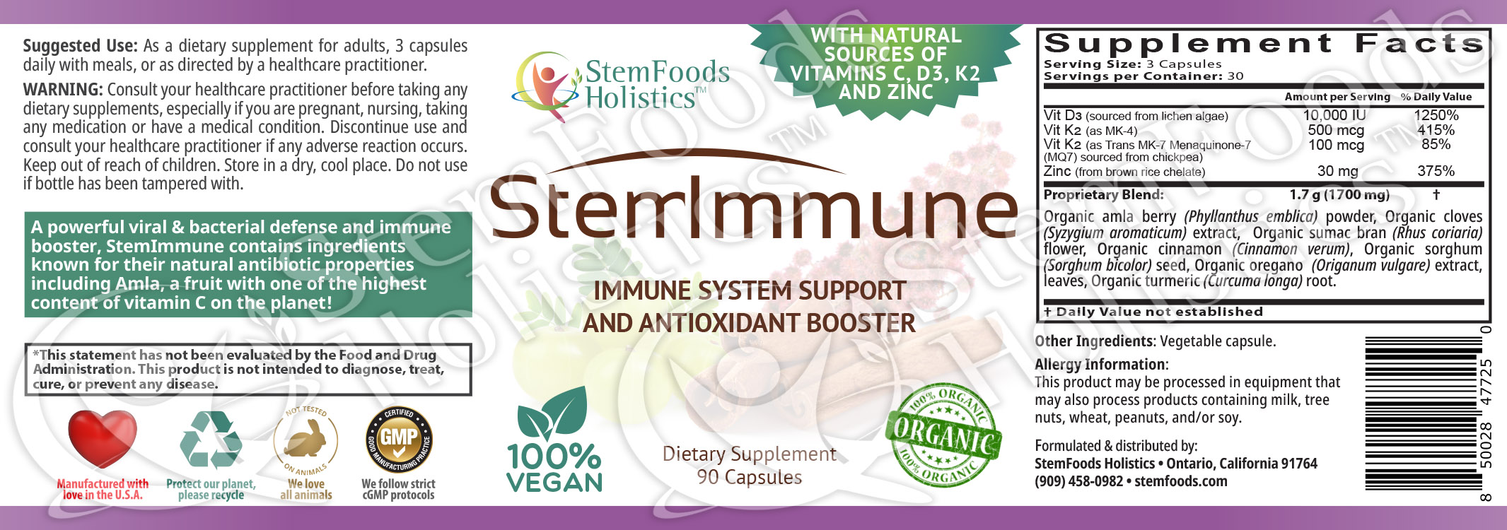 StemImmune label